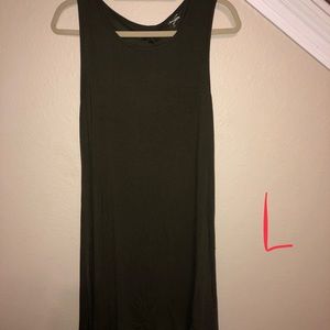 Short dark green dress